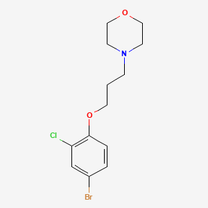 molecular formula C13H17BrClNO2 B3137123 4-(3-(4-Bromo-2-chlorophenoxy)propyl)morpholine CAS No. 433946-01-1