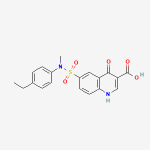 molecular formula C19H18N2O5S B3137131 6-[(4-ethylphenyl)-methylsulfamoyl]-4-oxo-1H-quinoline-3-carboxylic acid CAS No. 434907-95-6
