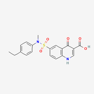 molecular formula C19H18N2O5S B3137131 6-[(4-乙基苯基)-甲基磺酰氨基]-4-氧代-1H-喹啉-3-羧酸 CAS No. 434907-95-6