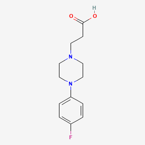 molecular formula C13H17FN2O2 B3137140 3-[4-(4-Fluorophenyl)piperazin-1-yl]propanoic acid CAS No. 435270-82-9