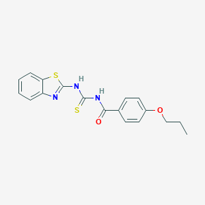 molecular formula C18H17N3O2S2 B313715 N-(1,3-benzothiazol-2-yl)-N'-(4-propoxybenzoyl)thiourea 