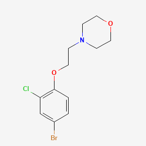 molecular formula C12H15BrClNO2 B3137154 4-(2-(4-Bromo-2-chlorophenoxy)ethyl)morpholine CAS No. 435285-43-1