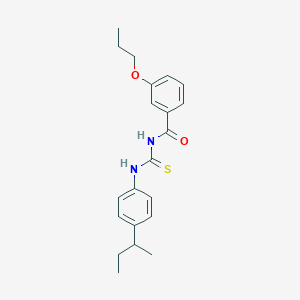 molecular formula C21H26N2O2S B313717 N-(4-sec-butylphenyl)-N'-(3-propoxybenzoyl)thiourea 