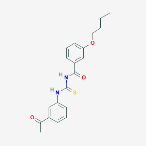 molecular formula C20H22N2O3S B313719 N-[(3-acetylphenyl)carbamothioyl]-3-butoxybenzamide 
