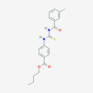 molecular formula C20H22N2O3S B313720 Butyl 4-({[(3-methylbenzoyl)amino]carbothioyl}amino)benzoate 
