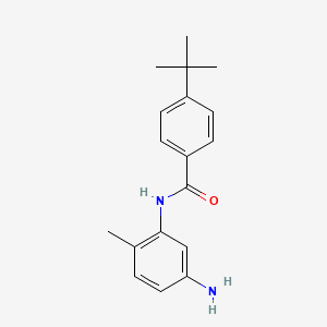 molecular formula C18H22N2O B3137207 N-(5-氨基-2-甲基苯基)-4-(叔丁基)苯甲酰胺 CAS No. 436089-24-6