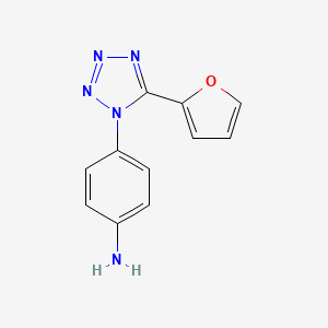 molecular formula C11H9N5O B3137213 4-(5-呋喃-2-基-四唑-1-基)-苯胺 CAS No. 436089-34-8
