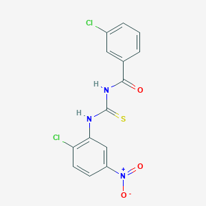 molecular formula C14H9Cl2N3O3S B313722 3-chloro-N-[(2-chloro-5-nitrophenyl)carbamothioyl]benzamide 