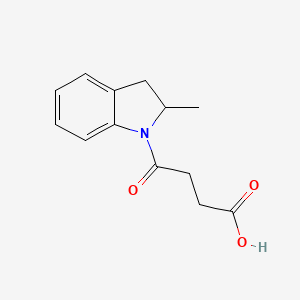 molecular formula C13H15NO3 B3137222 4-(2-methyl-2,3-dihydro-1H-indol-1-yl)-4-oxobutanoic acid CAS No. 436091-51-9