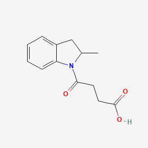 molecular formula C13H15NO3 B3137222 4-(2-甲基-2,3-二氢-1H-吲哚-1-基)-4-氧代丁酸 CAS No. 436091-51-9