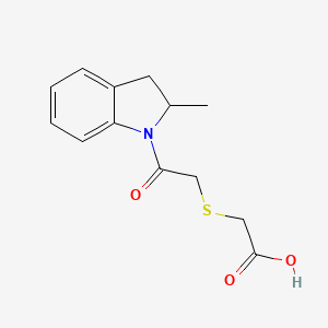 molecular formula C13H15NO3S B3137223 {[2-(2-methyl-2,3-dihydro-1H-indol-1-yl)-2-oxoethyl]thio}acetic acid CAS No. 436092-65-8