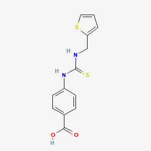 molecular formula C13H12N2O2S2 B3137237 4-(3-Thiophen-2-ylmethyl-thioureido)-benzoic acid CAS No. 436093-24-2