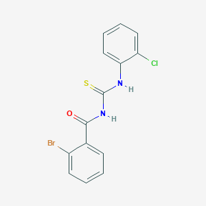 molecular formula C14H10BrClN2OS B313725 2-bromo-N-[(2-chlorophenyl)carbamothioyl]benzamide 