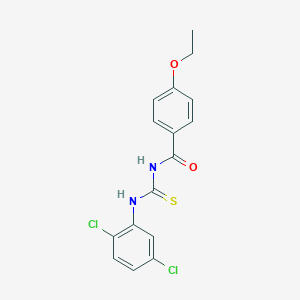 molecular formula C16H14Cl2N2O2S B313726 N-[(2,5-dichlorophenyl)carbamothioyl]-4-ethoxybenzamide 