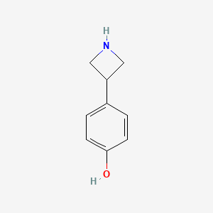 molecular formula C9H11NO B3137279 4-(Azetidin-3-yl)phenol CAS No. 4363-15-9