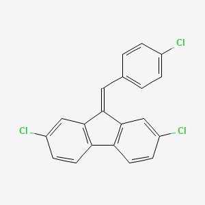 molecular formula C20H11Cl3 B3137289 2,7-dichloro-9-(4-chlorobenzylidene)-9H-fluorene CAS No. 4364-35-6