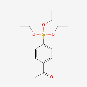 molecular formula C14H22O4Si B3137336 p-(TRIETHOXYSILYL)ACETOPHENONE CAS No. 438569-05-2