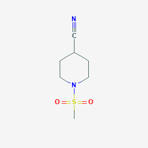 molecular formula C7H12N2O2S B3137342 1-甲磺酰基哌啶-4-腈 CAS No. 438630-74-1