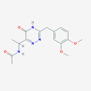 N-(1-(3-(3,4-dimethoxybenzyl)-5-oxo-4,5-dihydro-1,2,4-triazin-6-yl)ethyl)acetamide