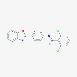 molecular formula C20H12Cl2N2O B313736 4-(1,3-benzoxazol-2-yl)-N-(2,6-dichlorobenzylidene)aniline 