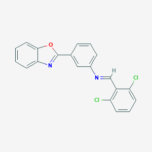 molecular formula C20H12Cl2N2O B313737 3-(1,3-benzoxazol-2-yl)-N-(2,6-dichlorobenzylidene)aniline 