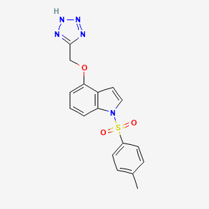 molecular formula C17H15N5O3S B3137372 1-(4-methylphenyl)sulfonyl-4-(2H-tetrazol-5-ylmethoxy)indole CAS No. 439093-61-5