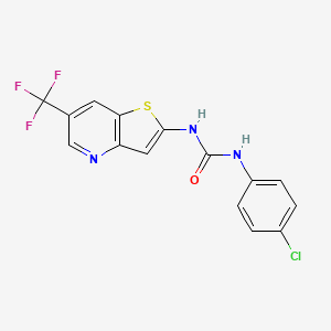 1-(4-Chlorophenyl)-3-[6-(trifluoromethyl)thieno[3,2-b]pyridin-2-yl]urea