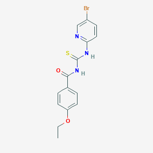 molecular formula C15H14BrN3O2S B313741 N-[(5-bromopyridin-2-yl)carbamothioyl]-4-ethoxybenzamide 