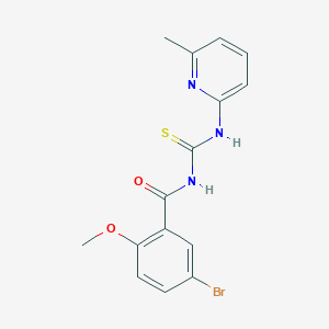 molecular formula C15H14BrN3O2S B313742 5-bromo-2-methoxy-N-[(6-methylpyridin-2-yl)carbamothioyl]benzamide 