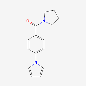 molecular formula C15H16N2O B3137435 Pyrrolidin-1-yl-(4-pyrrol-1-ylphenyl)methanone CAS No. 439095-59-7