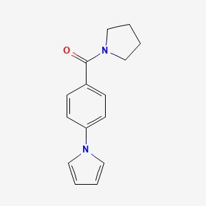 molecular formula C15H16N2O B3137435 1-[4-(pyrrolidine-1-carbonyl)phenyl]-1H-pyrrole CAS No. 439095-59-7