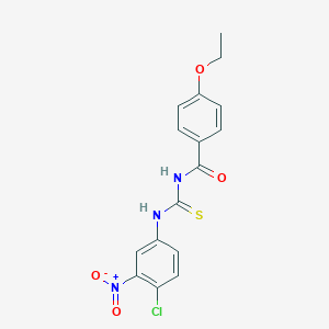 molecular formula C16H14ClN3O4S B313744 N-[(4-chloro-3-nitrophenyl)carbamothioyl]-4-ethoxybenzamide 