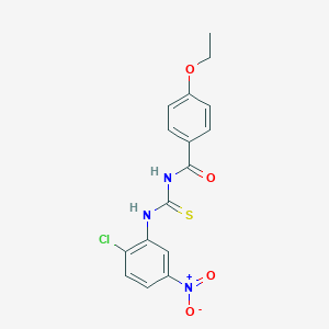 molecular formula C16H14ClN3O4S B313745 N-[(2-chloro-5-nitrophenyl)carbamothioyl]-4-ethoxybenzamide 