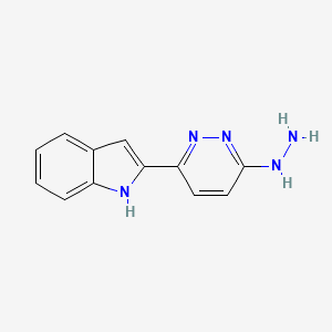 molecular formula C12H11N5 B3137454 2-(6-hydrazino-3-pyridazinyl)-1H-indole CAS No. 439095-88-2