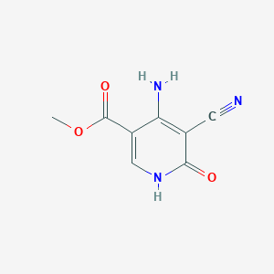 molecular formula C8H7N3O3 B3137472 4-氨基-5-氰基-6-羟基烟酸甲酯 CAS No. 439096-09-0