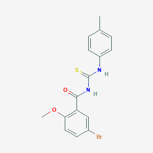 molecular formula C16H15BrN2O2S B313749 5-bromo-2-methoxy-N-[(4-methylphenyl)carbamothioyl]benzamide 
