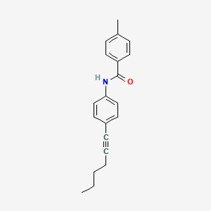 N-[4-(1-hexynyl)phenyl]-4-methylbenzenecarboxamide
