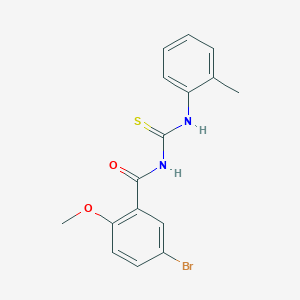 molecular formula C16H15BrN2O2S B313750 5-bromo-2-methoxy-N-[(2-methylphenyl)carbamothioyl]benzamide 