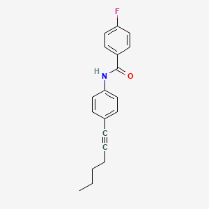 molecular formula C19H18FNO B3137503 4-fluoro-N-[4-(1-hexynyl)phenyl]benzenecarboxamide CAS No. 439097-39-9