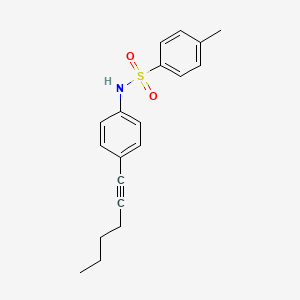 molecular formula C19H21NO2S B3137511 N-[4-(1-hexynyl)phenyl]-4-methylbenzenesulfonamide CAS No. 439097-40-2