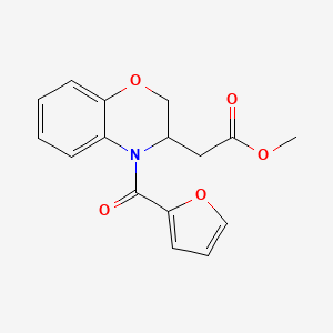 methyl 2-[4-(2-furylcarbonyl)-3,4-dihydro-2H-1,4-benzoxazin-3-yl]acetate