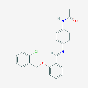 N-[4-({2-[(2-chlorobenzyl)oxy]benzylidene}amino)phenyl]acetamide