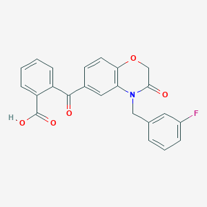 2-{[4-(3-fluorobenzyl)-3-oxo-3,4-dihydro-2H-1,4-benzoxazin-6-yl]carbonyl}benzenecarboxylic acid