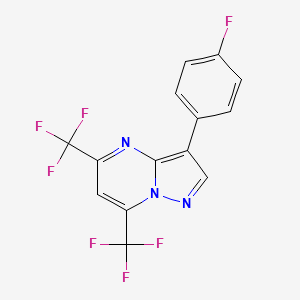3-(4-Fluorophenyl)-5,7-bis(trifluoromethyl)pyrazolo[1,5-a]pyrimidine