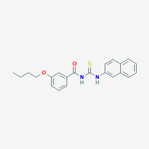 molecular formula C22H22N2O2S B313755 3-butoxy-N-(naphthalen-2-ylcarbamothioyl)benzamide 