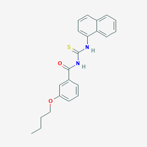 molecular formula C22H22N2O2S B313756 3-butoxy-N-(naphthalen-1-ylcarbamothioyl)benzamide 