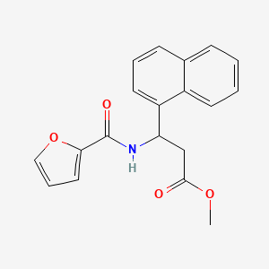 molecular formula C19H17NO4 B3137600 Methyl 3-[(2-furylcarbonyl)amino]-3-(1-naphthyl)propanoate CAS No. 439108-82-4