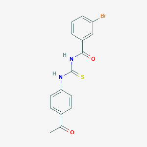 molecular formula C16H13BrN2O2S B313761 N-[(4-acetylphenyl)carbamothioyl]-3-bromobenzamide 