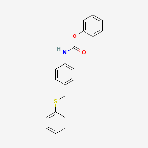 molecular formula C20H17NO2S B3137645 phenyl N-{4-[(phenylsulfanyl)methyl]phenyl}carbamate CAS No. 439110-75-5