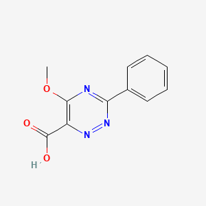 molecular formula C11H9N3O3 B3137649 5-methoxy-3-phenyl-1,2,4-triazine-6-carboxylic Acid CAS No. 439111-01-0